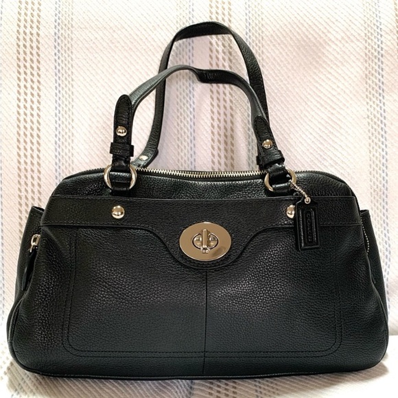 Coach Handbags - Coach Penelope “Like New” Genuine Leather Satchel Black Bag
